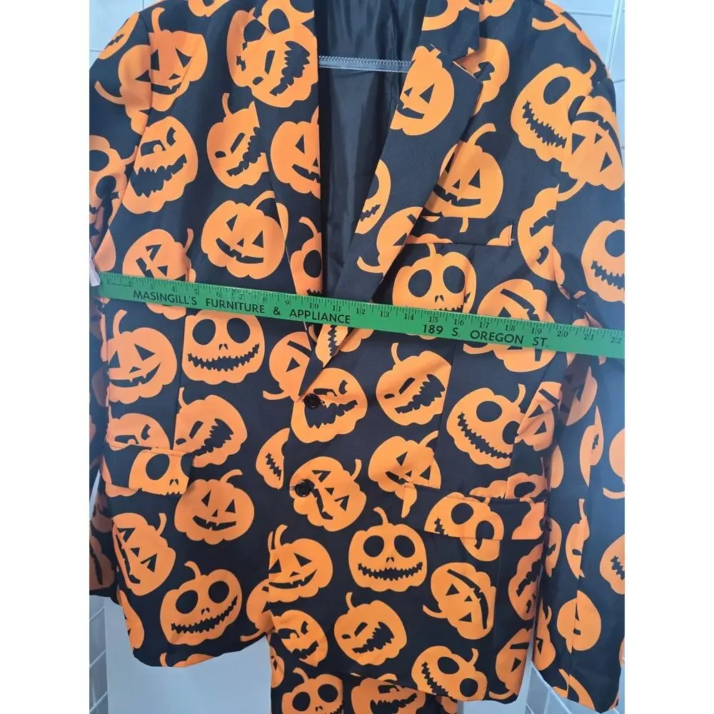 Spirit Xl Pumpkin Jack-a-lantern Suit Jacket & Pants - Picture 5 of 13